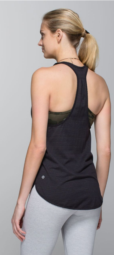 Lululemon 105 F Singlet Gold and Black Size 10
