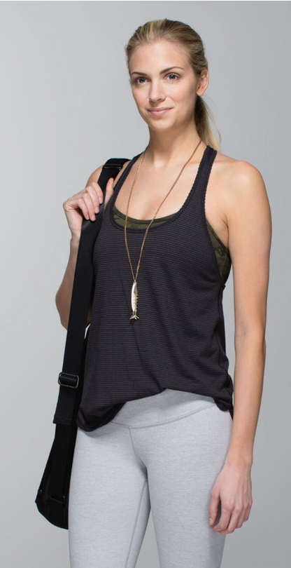 Lululemon 105 F Singlet Gold and Black Size 10