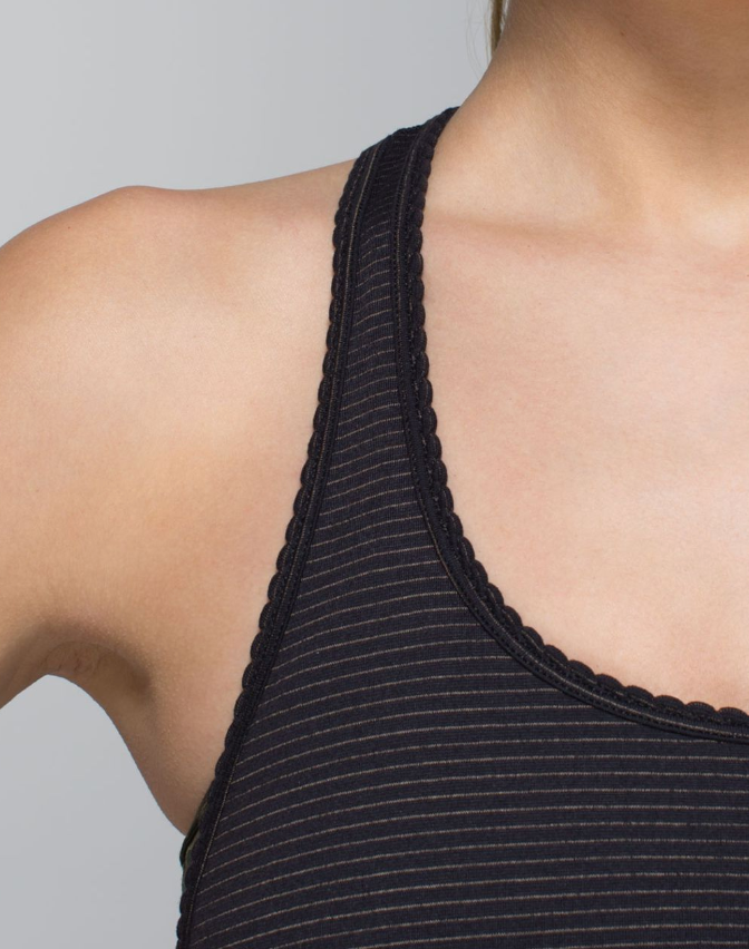 Lululemon 105 F Singlet Gold and Black Size 10