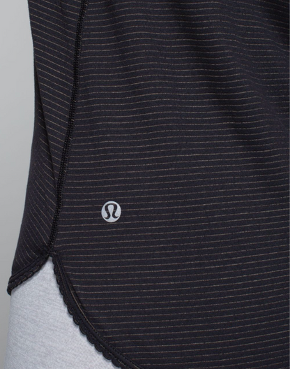 Lululemon 105 F Singlet Gold and Black Size 10