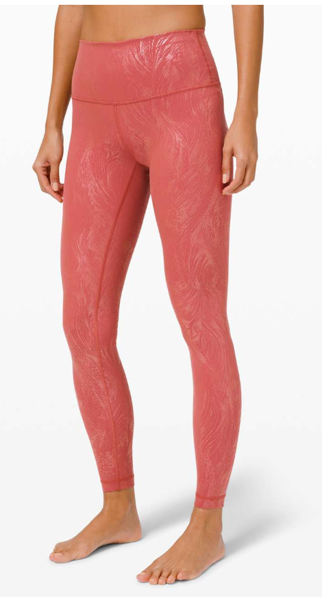 Lululemon Wunder Under High-Rise Tight 25" Inseam Shine Acclimatize Soft Cranberry Pink Foil Size 6 Brand New