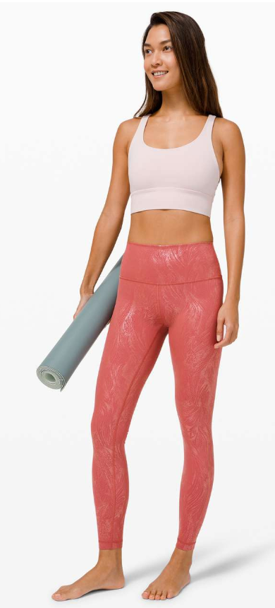 Lululemon Wunder Under High-Rise Tight 25" Inseam Shine Acclimatize Soft Cranberry Pink Foil Size 6 Brand New