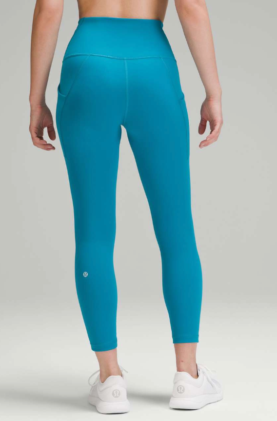 Lululemon Wunder Train High-Rise Tight with Pockets 25" Inseam Hawaiian Blue Size 6 Brand New