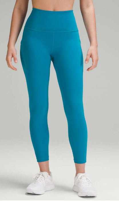 Lululemon Wunder Train High-Rise Tight with Pockets 25" Inseam Hawaiian Blue Size 6 Brand New
