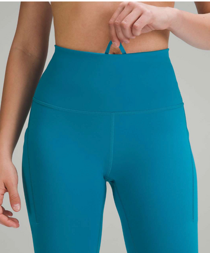 Lululemon Wunder Train High-Rise Tight with Pockets 25" Inseam Hawaiian Blue Size 6 Brand New