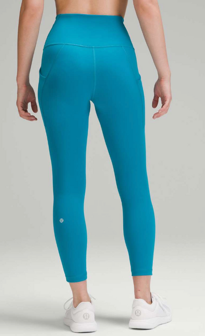 Lululemon Wunder Train High-Rise Tight with Pockets 25" Inseam Hawaiian Blue Size 6 Brand New