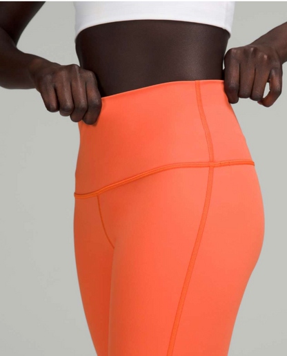 Lululemon Wunder Under High-Rise Tight 25" Inseam Warm Coral Size 6 Brand New