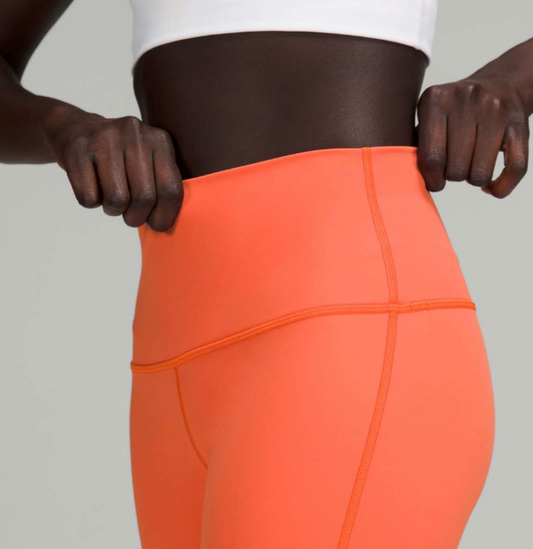 Lululemon Wunder Under High-Rise Tight 25" Inseam Warm Coral Size 6 Brand New
