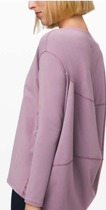 Lululemon Back in Action Long Sleeve Frosted Mulberry Size 10