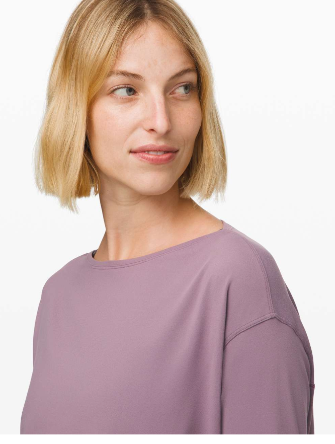 Lululemon Back in Action Long Sleeve Frosted Mulberry Size 10