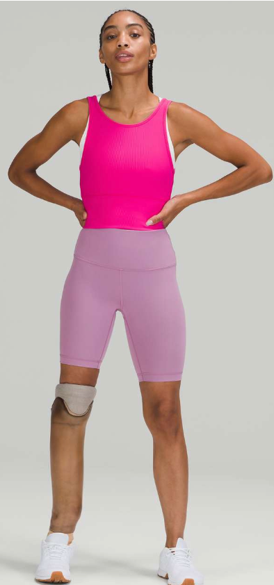 Lululemon Power Pivot Tank Top Rib Sonic Pink Size 10 Brand New