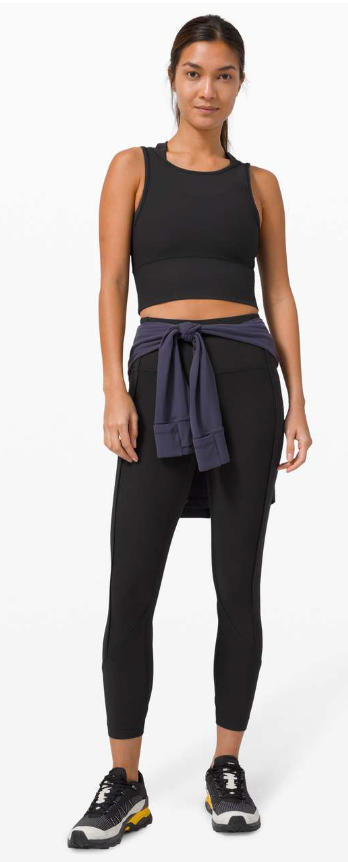 Lululemon Power Pivot Tank Top Rib Black Size 8 Brand New