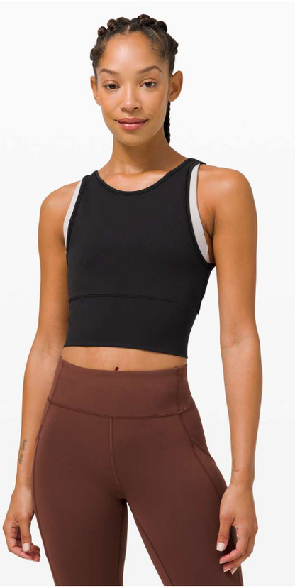 Lululemon Power Pivot Tank Top Black Size 12 Brand New