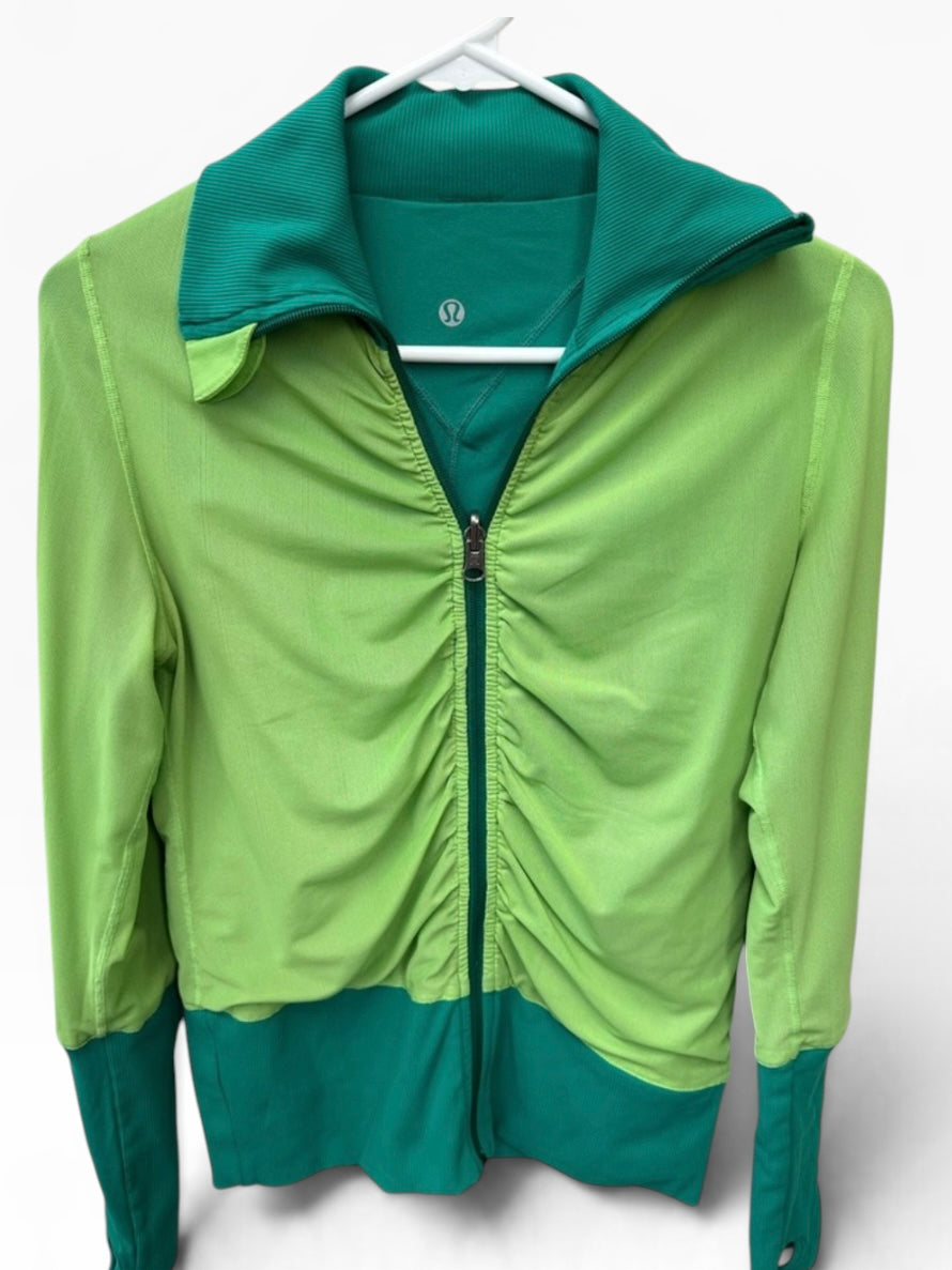 Lululemon Raja Reversible Green Zip Up Jacket Size 10 CLASSIC COLLECTORS PIECE