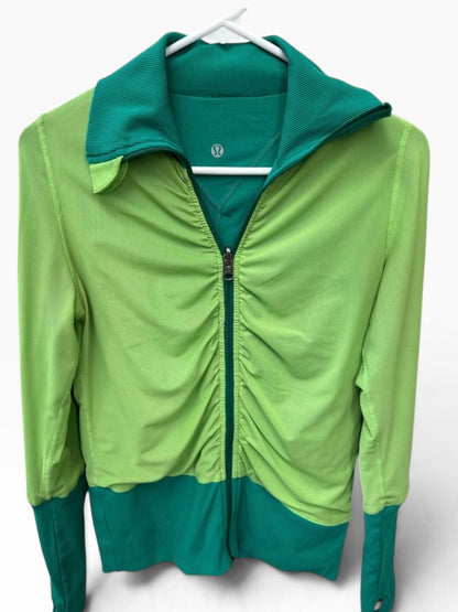 Lululemon Raja Reversible Green Zip Up Jacket Size 10 CLASSIC COLLECTORS PIECE