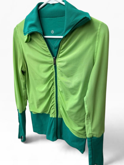 Lululemon Raja Reversible Green Zip Up Jacket Size 10 CLASSIC COLLECTORS PIECE