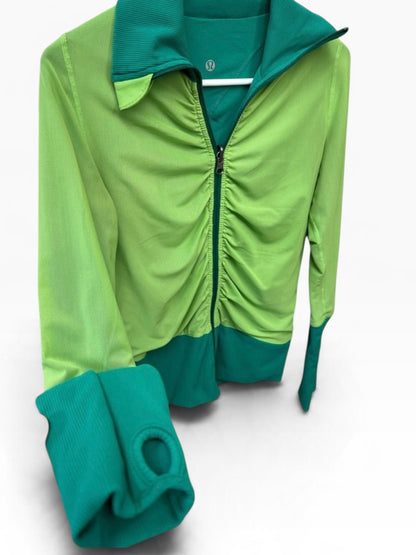 Lululemon Raja Reversible Green Zip Up Jacket Size 10 CLASSIC COLLECTORS PIECE