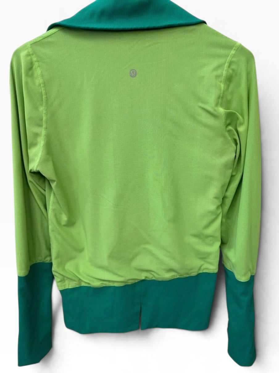 Lululemon Raja Reversible Green Zip Up Jacket Size 10 CLASSIC COLLECTORS PIECE