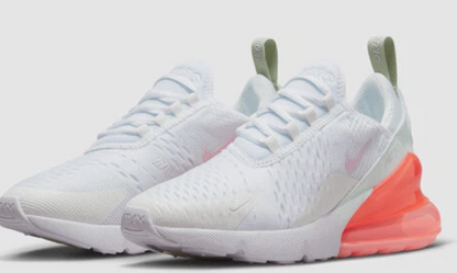 Nike Air Max 270 White/Summit White/Honeydew/Pink Foam Women's Size 8.0 or Youth Size 6.5