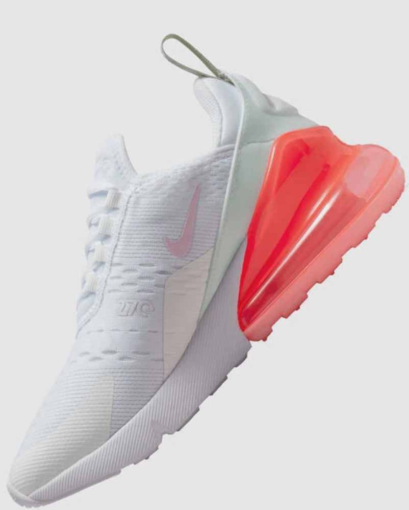 Nike Air Max 270 White/Summit White/Honeydew/Pink Foam Women's Size 8.0 or Youth Size 6.5
