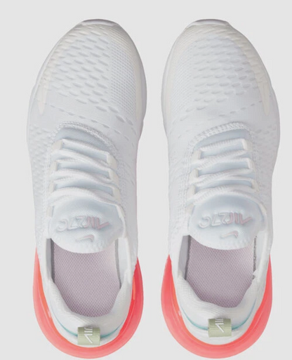 Nike Air Max 270 White/Summit White/Honeydew/Pink Foam Women's Size 8.0 or Youth Size 6.5