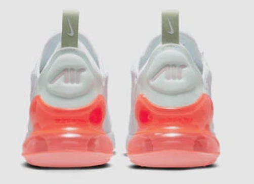 Nike Air Max 270 White/Summit White/Honeydew/Pink Foam Women's Size 8.0 or Youth Size 6.5