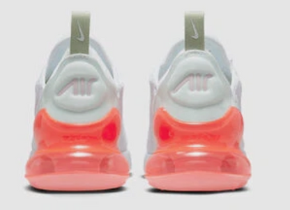 Nike Air Max 270 White/Summit White/Honeydew/Pink Foam Women's Size 8.0 or Youth Size 6.5