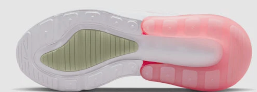 Nike Air Max 270 White/Summit White/Honeydew/Pink Foam Women's Size 8.0 or Youth Size 6.5