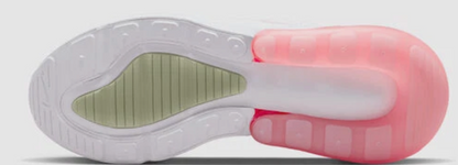 Nike Air Max 270 White/Summit White/Honeydew/Pink Foam Women's Size 8.0 or Youth Size 6.5