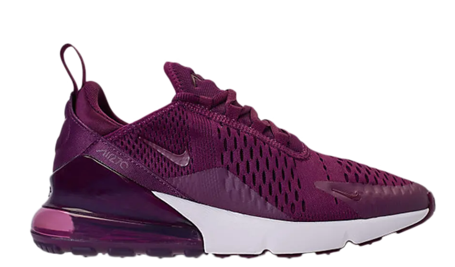 Nike Air Max 270 Women's Athletic Shoe Bordeaux Women's Size 6.5 Or Youth Size 5.0
