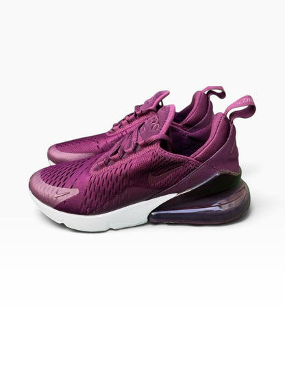 Nike Air Max 270 Women's Athletic Shoe Bordeaux Women's Size 6.5 Or Youth Size 5.0