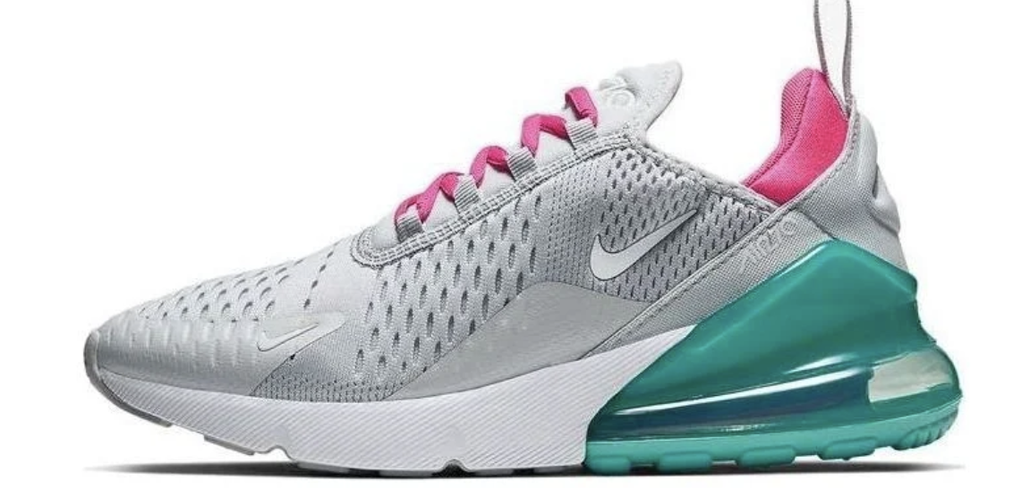Nike Air Max 270 Women's Athletic Shoe South Beach Women's Size 6.5 or Youth Size 5.0 (Copy)