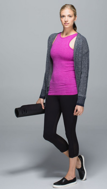 Lululemon Seamlessly Covered Tank Heathered Ultra Violet Size 8