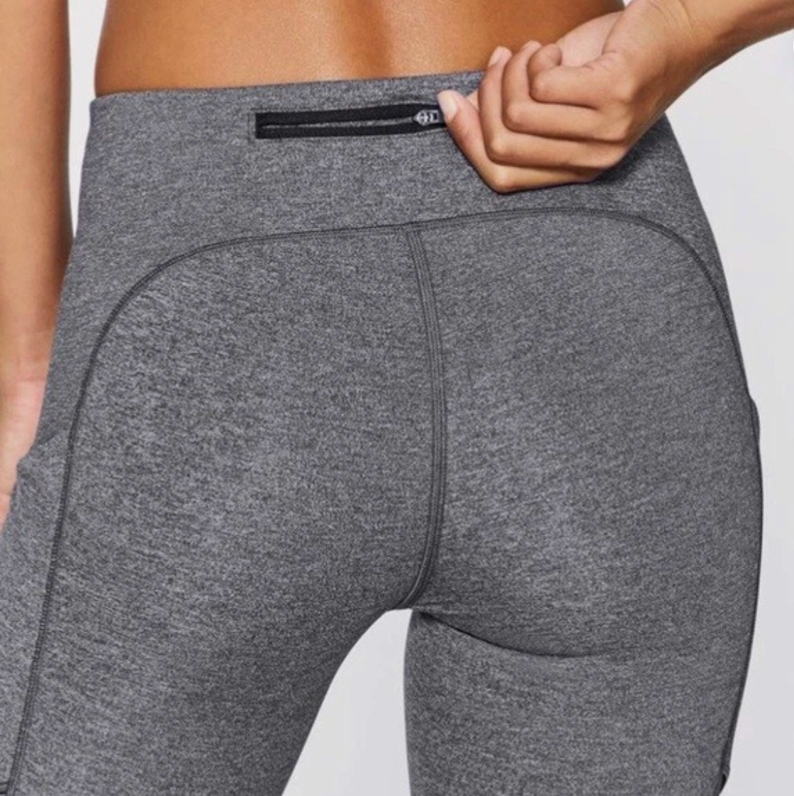 Lululemon Speed Up Tight 28" Heathered Black Sz 4