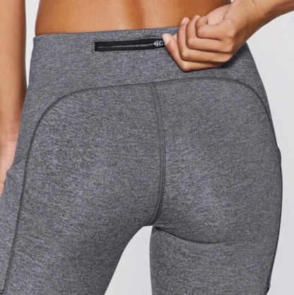 Lululemon Speed Up Tight 28" Heathered Black Sz 4