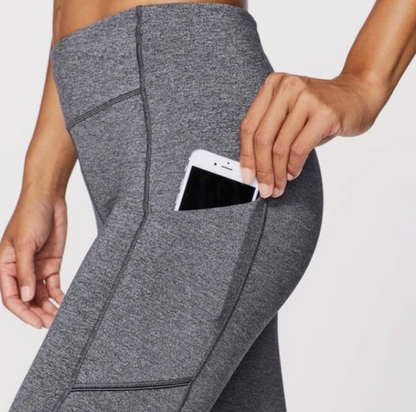 Lululemon Speed Up Tight 28" Heathered Black Sz 4