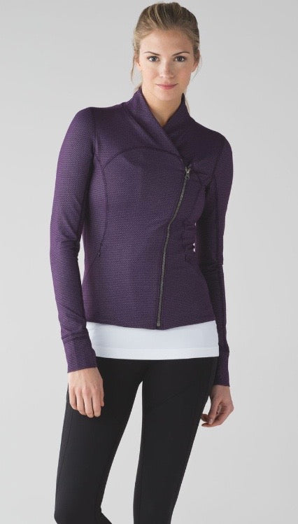 Lululemon Precision Chain Link Jacket Lilac Deep Zinfandel Sz 6