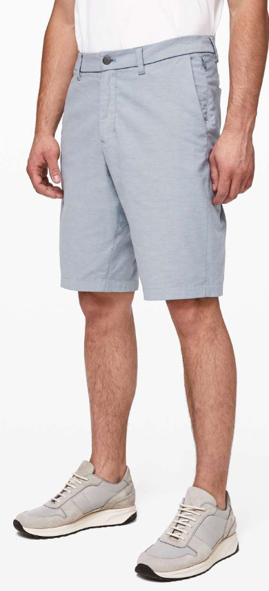 Lululemon Commission Short Qwick Oxford 11" Inseam Relaxed Oasis Blue/Dawn Blue Sz 32"