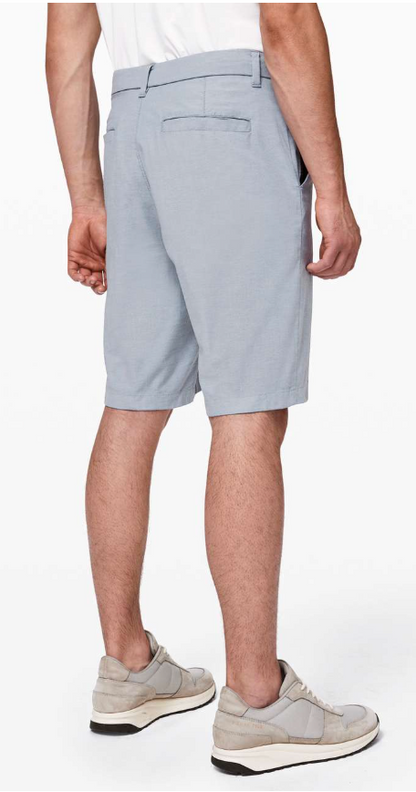 Lululemon Commission Short Qwick Oxford 11" Inseam Relaxed Oasis Blue/Dawn Blue Sz 32"