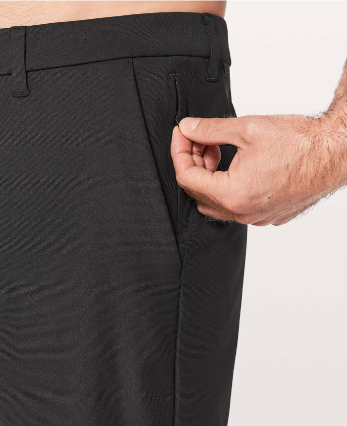 Lululemon Commission Short Relaxed Warpstreme 11" Inseam Black Sz 33"