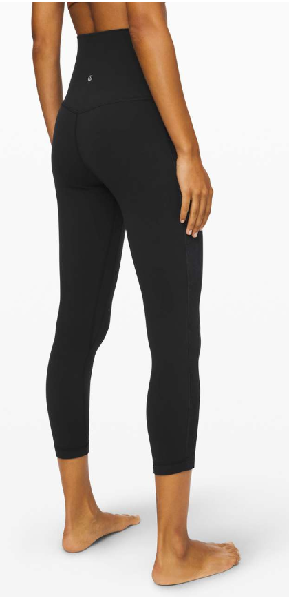 Lululemon Align Super High-Rise Crop Velvet Black Sz 8 SPECIAL EDITION