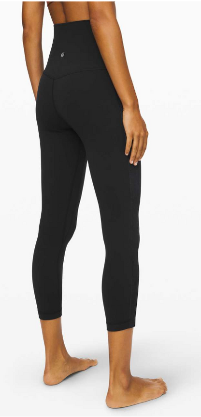 Lululemon Align Super High-Rise Crop Velvet Black Sz 8 SPECIAL EDITION