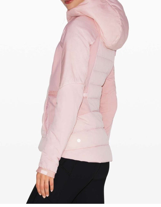 Lululemon Down For It All Down Feather Jacket Porcelain Pink Sz 4