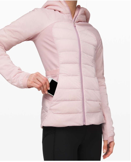 Lululemon Down For It All Down Feather Jacket Porcelain Pink Sz 4