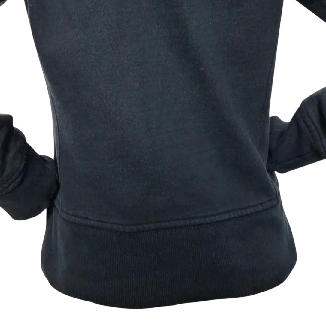 Lululemon Scuba Hoodie Full Zip Jacket Black/White Chenille logo Sz 10