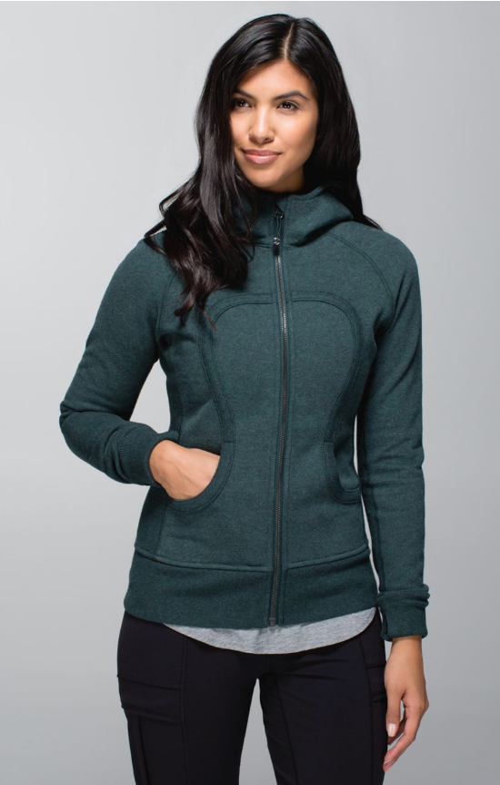 Lululemon Scuba Hoodie II Heathered Fuel Green/Fuel Green Sz 4