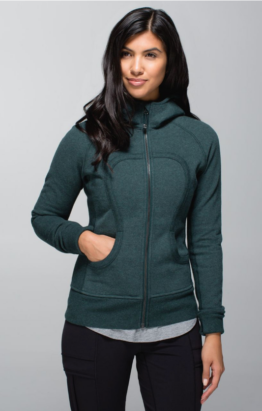 Lululemon Scuba Hoodie II Heathered Fuel Green/Fuel Green Sz 4