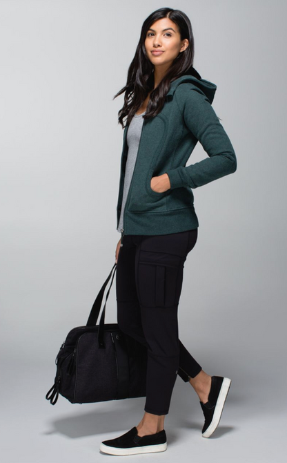 Lululemon Scuba Hoodie II Heathered Fuel Green/Fuel Green Sz 4