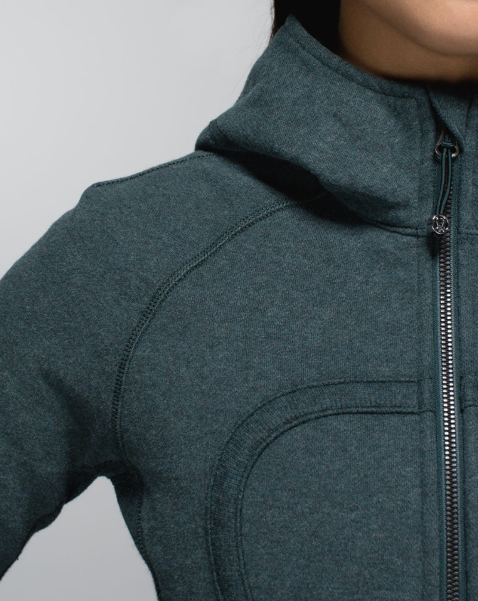 Lululemon Scuba Hoodie II Heathered Fuel Green/Fuel Green Sz 4