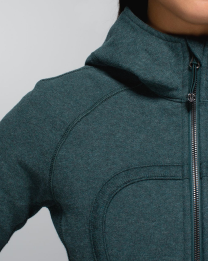 Lululemon Scuba Hoodie II Heathered Fuel Green/Fuel Green Sz 4